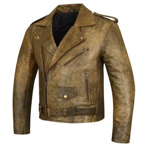 Custom <b>Men's</b> <b>Biker</b> Leather <b>Jacket</b> Natural Rustic Marks Cowhide Motorcycle Classic Style Leather <b>Jacket</b> 2024 Stand Collar - Product Image 3