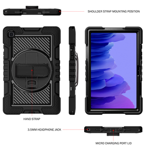 360 Rotatable Kickstand Hand Strap And Shoulder Strap Kids Ipad <strong>case</strong> For Samsung Galaxy Tab A7 Tab SM-t505 - Product Image 5