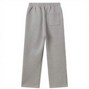 Wholesale <b>Men</b> Casual Joggers Straight Flat Front Canvas Eco-Friendly Breathable Fleece Lining Drawstring Custom Color <b>Trousers</b> - Product Image 4