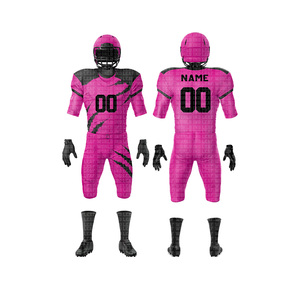 Venta al por mayor de alta calidad de fútbol americano Jersey cómodo equipo desgaste uniforme con mangas cortas MOQ bajo diseño transpirable - Product Image 1