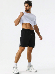 กางเกงวิ่งขาสั้น2อิน1สำหรับผู้ชายกางเกงวิ่งเล่นบาสเก็ตบอลแบบลำลองมีกระเป๋าสำหรับฤดูร้อน - Product Image 4