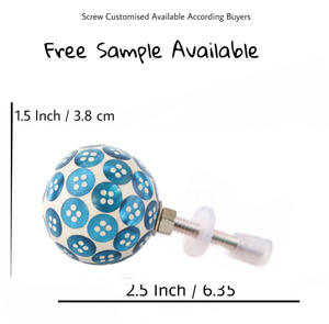 Boutons modernes en laiton corne d'os résine bleue Poignée de tirage Qualité exportation pour cuisine Commode Chambre Salle de bain Maison Bureau Tiroir Porte - Product Image 3