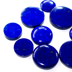 Cabochon rond en Lapis Lazuli bleu naturel poli pierre précieuse en vrac pour la fabrication de pendentifs exportateur - Product Image 3