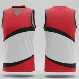 Maillot de basket-ball personnalisé pour hommes, col en V, tissu Cooltec à œillets, uniforme léger pour le collège, l'école, les tournois - Product Image 2