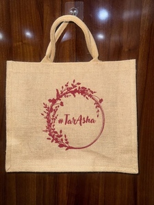 Vente en gros de grand sac cabas en jute naturel écologique personnalisé Sac de plage fourre-tout avec fermeture à glissière Design uni Logo personnalisé - Product Image 4