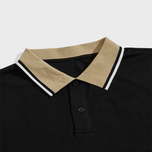 Polo sólido de manga corta informal de verano para hombre, Polo de soporte de moda personalizado de alta calidad para hombre - Product Image 3