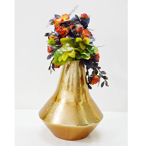 Fancy Hot Aluminum Hammered <b>Texture</b> Rose Gold Color Hot Selling Fancy Modern Flower <b>Vase</b> Unique Style Fancy Wedding Flower <b>Vase</b> - Product Image 1
