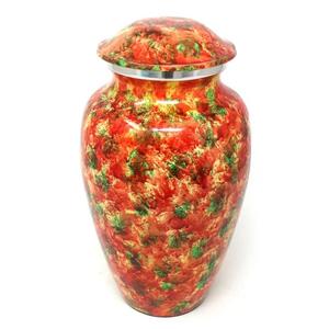 Urne funéraire métallique faite à la main pour les services funéraires Urnes de cendres pour adultes gravées en noir royal à vendre - Product Image 6