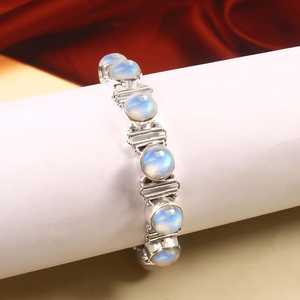 Bracelet à bascule en pierre de lune arc-en-ciel, fait à la main, en argent sterling, pierre précieuse de sept points cinq pouces, fournisseur en gros de bijoux - Product Image 1