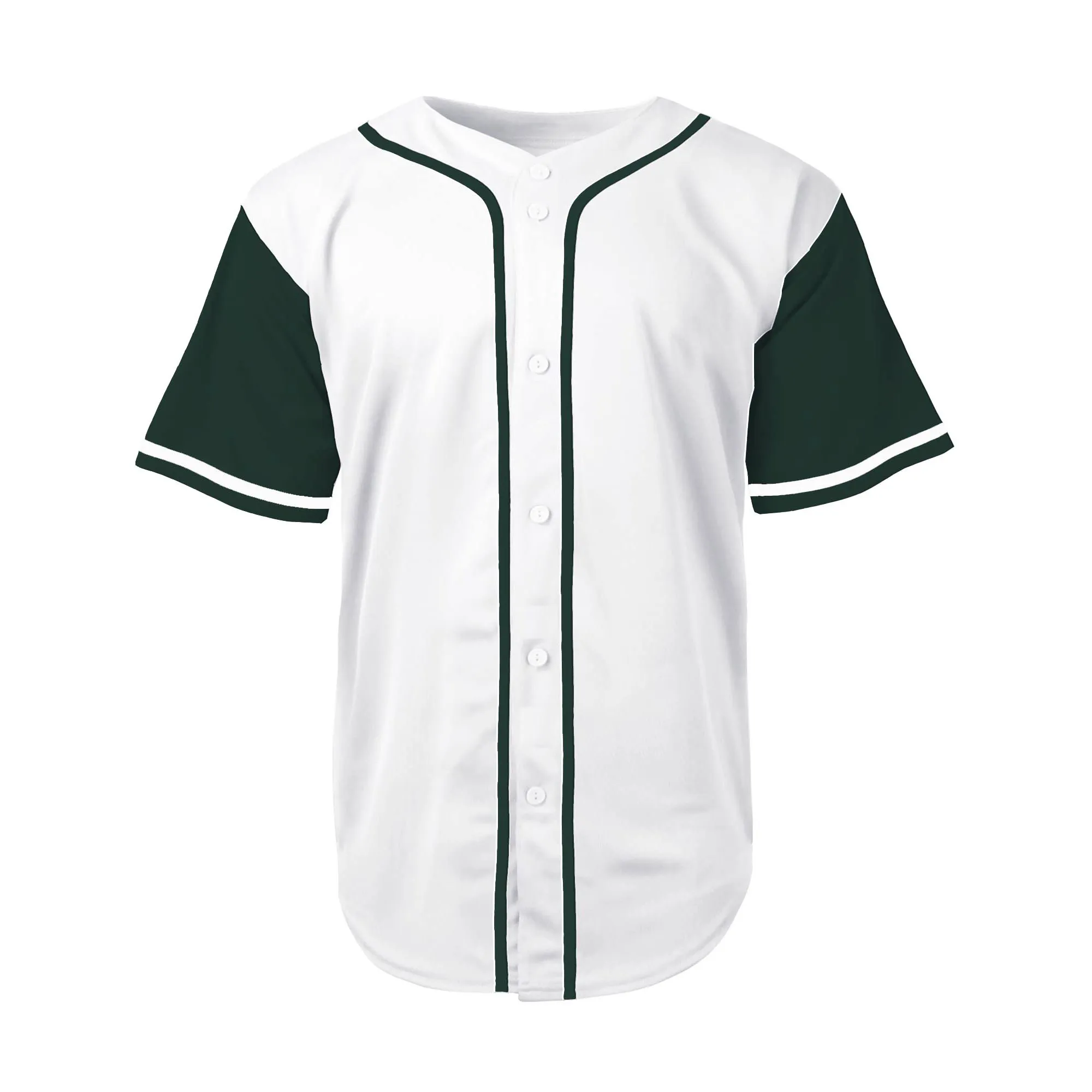 Camiseta de beisebol em branco de alta qualidade por atacado, design personalizado, tecido de poliéster de manga curta, camisa de beisebol esportiva fácil