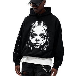 Sweat-shirts à capuche oversize pour femmes et couples, pulls épais délavés à l'acide - Product Image 1