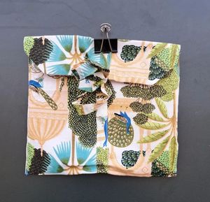 Jungle imprimé coton bio Robe ensemble femmes décontracté été court vêtements de nuit confortable tissé tissu doux cordon fermeture - Product Image 5