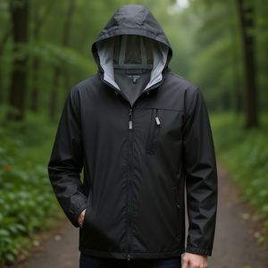 Pattani L Black <b>Raincoat</b>-Waterproof Jacket for <b>Men</b> - Product Image 3