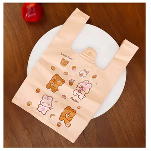 ถุงพลาสติกแบบใช้แล้วทิ้งสำหรับบรรจุอาหารถุงพลาสติกแบบมีหูหิ้วเสื้อกั๊กขนาดใหญ่พิมพ์ลายได้ตามต้องการ - Product Image 3