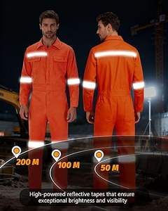 Overoles de Trabajo para Hombre, Trajes de Mecánico, Overoles de Manga Larga, Ropa de Trabajo con Múltiples Bolsillos - Product Image 2