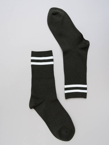 Custom Logo <b>Striped</b> Cuff Crew <b>Socks</b> Classic <b>Socks</b> for <b>Men</b> Women Casual Everyday Wear Comfortable Wholesale Vietnam Factory - Product Image 4