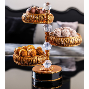 Bol à chocolat design vintage fabriqué à la main en métal rose bol à chocolat bonbons support de serveur pour servir des bonbons Desserts bonbons - Product Image 3