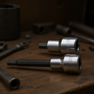 Chiavi a Bussola Esagonali Cromate da 1/2 Pollice con Inserti Lucidati - Product Image 3