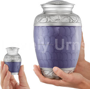 กล่องใส่เถ้ามนุษย์เถ้ามนุษย์ทำจากทองเหลืองลาเวนเดอร์สำหรับงานศพกล่องกำมะหยี่ฟรี - Product Image 4