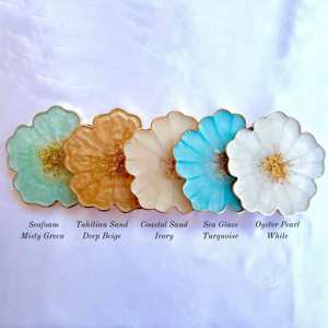 Dessous de verre en résine époxy de première classe avec nom Cadeau parfait personnalisé toutes les saisons par des créations antiques d'Inde - Product Image 3