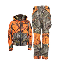 Combinaison de chasse au canard camouflage respirante pour homme de haute qualité, orange, personnalisée 2024, polyester/coton/nylon, service OEM
