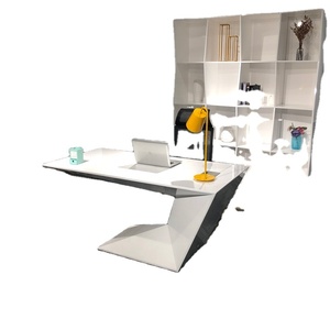 Modern Luxury Wooden Executive <b>Desk</b> High End Boss Manager Laptop Computer Table Commercial Office Furniture - Product Image 2