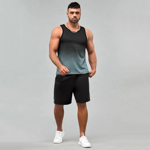 Camisetas sin mangas de entrenamiento de gimnasio para hombres de alta calidad, estilo informal de punto ajustado transpirable para correr, Fitness, lado abierto en blanco, nuevo - Product Image 5