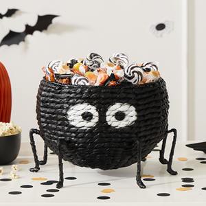 Spider shaped <b>baskets</b> halloween themed storage accessories water hyacinth baby <b>basket</b> container - Product Image 5