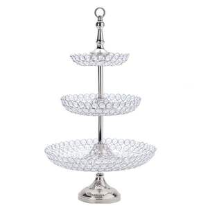 แท่นวางเค้กโลหะทันสมัยพร้อมงานฝีมือสุดหรูและของพรีเมียมสำหรับงานแต่งงานและการจัดเลี้ยงอาหาร - Product Image 1