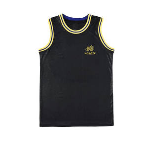 Nouvelle arrivée de vêtements de sport Logo personnalisé imprimé 100% polyester tissu meilleur prix maillot de basket-ball - Product Image 1