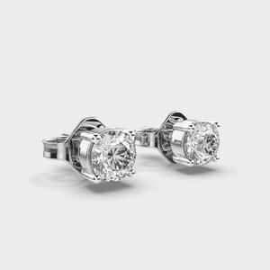 Cut Lab Grown Diamond Stud Earrings IGI Certified 0.3ct <b>Solid</b> 925 Sterling <b>Silver</b> 4 Prong Solitaire Anniversary Party Gifts - Product Image 3