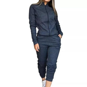 Ensemble de survêtement pour femmes, deux pièces, sweat-shirt et jogging en polaire, tenue décontractée et athlétique pour la salle de sport, la course à pied, vêtements d'hiver - Product Image 3