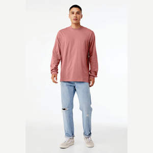 Airlume – T-Shirt à manches longues en Jersey de coton peigné et à anneau, simple, Mauve classique, col ras du cou, unisexe, 100% oz, 4.2 - Product Image 4
