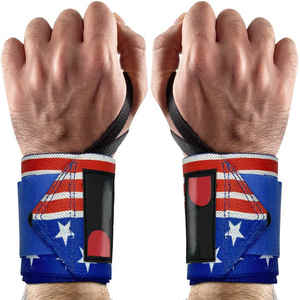 Muñequeras elásticas estirables de calidad superior más vendidas con diseño de dos rayas cruzadas para soporte de muñeca y seguridad física - Product Image 3