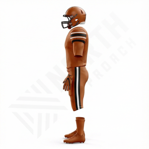 Ensemble de maillot de football américain personnalisé le plus populaire, respirant, à manches courtes, grande taille, équipement de performance - Product Image 3