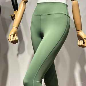 Mode grande taille hiver épais cachemire chaud taille moyenne Fitness Yoga ensemble solide avant Logo respirant séchage rapide femmes - Product Image 4