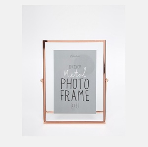 Modern contemporary style <b>metal</b> glass photo <b>frame</b> with sleek stylish design for decorative purposes in any home setting - Product Image 5