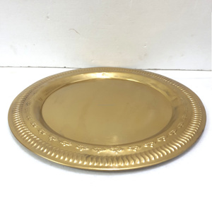 Bandeja Redonda de Metal Dorado para Decoración del Hogar y Diseño Elegante para Fiestas Navideñas en el Hogar y la Cocina - Product Image 2