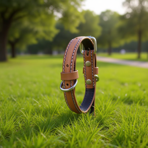Raised Center Design PU Dog <b>Collar</b> for <b>Pets</b> - Product Image 3