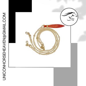 Rênes Romal en cuir brut tressé à la main de qualité supérieure, corde de menage pour cheval de style western, rênes d'entraînement en cuir faites à la main, équipement d'équitation durable - Product Image 2