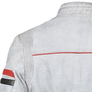 Venta al por mayor caliente Slim-Fit Pu Chaqueta corta Varsity Mangas de cuero Hombres Mujeres Chaqueta de cuero de la motocicleta para los hombres - Product Image 5