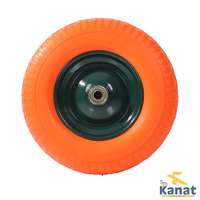 Roda Gerobak Dorong Tugas Berat TLT-731 Kanat, Roda Karet Solid, Flens Tunggal, Bantalan Bola, Segala Medan, Beban 100kg-150kg, Warna Hitam