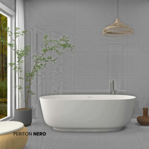 Dalles en porcelaine effet marbre noir 600x1200, finition brillante, pour des designs d'intérieur audacieux et luxueux - Product Image 1