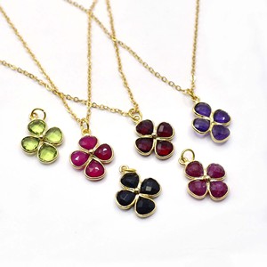 Collar de Amazonita con Forma de Corazón, Gema con Engaste de Bisel Chapado en Oro, Collar y Fabricación de Joyas - Product Image 4