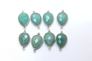 Colgante de Plata de Ley 925 con forma de pera facetada de amazonita Natural, joyería de plata elegante para bodas, fiestas, aniversarios - Product Image 3