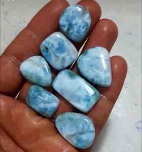 Larimar 5-20mm forme libre Cabochon pierre précieuse pour l'été pierre semi-précieuse pour cadeau de fête des mères cadeau tendance pour bijoux de mode - Product Image 1