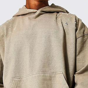 เสื้อฮู้ดแบบสวมศีรษะของผู้ชายผ้าคอตตอนแนววินเทจ460ทันสมัย - Product Image 4