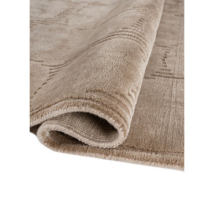 Alfombras de Lana Tejidas a Mano, Color Beige y Marrón, Formato Rectangular Grande 9x12, Diseño Abstracto a Rayas, para Hogar y Auto, Hwt-83 - Product Image 2