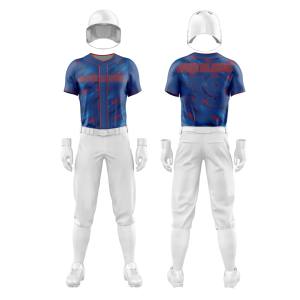 Venta al por mayor de uniformes de béisbol para jóvenes, ropa deportiva escolar personalizada totalmente impresa, camisetas transpirables - Product Image 4