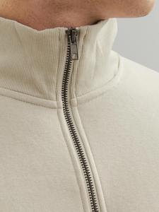 <b>Men's</b> <b>Fleece</b> Lined Pullover Cotton Sweatshirt Stand Neck Solid Print Loose Sweatshirt <b>Quarter</b> Zipper <b>men's</b> hoodies - Product Image 5